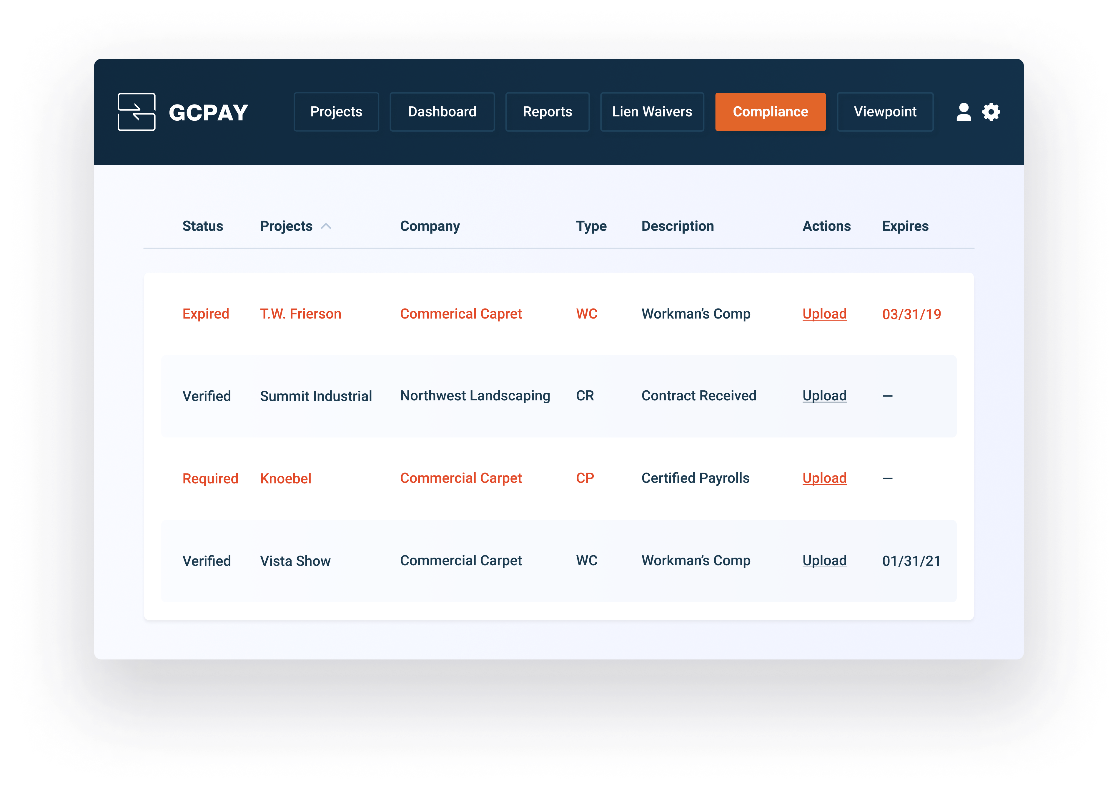 Payment Application Compliance Document Storage | GCPay